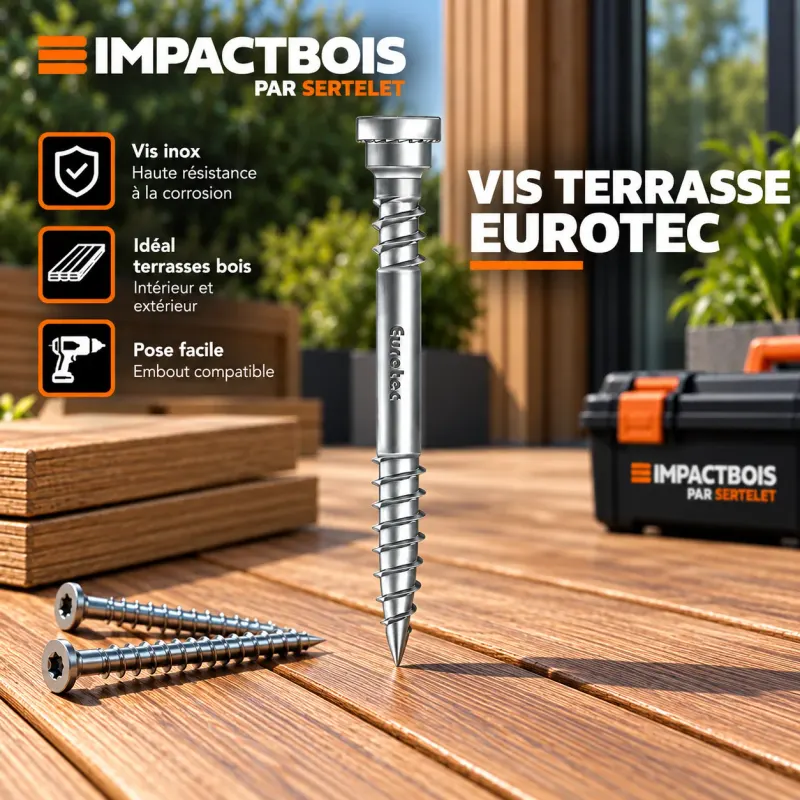 Vis Terrasse TX25 Inox C1